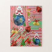 Kerstmis Puzzle Teddy Bear Legpuzzel (Verticaal)