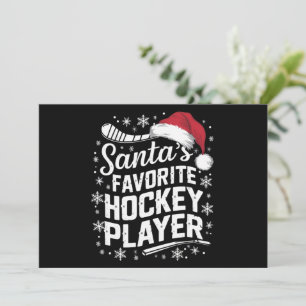 Kerstmis Pyjama Favoriete Hockey Speler van de Ker Feestdagenkaart