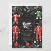 Kerstmis Pyjama Feest Kaart (Voorkant)