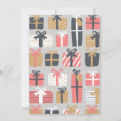 Kerstmis Pyjama Feest Uitnodiging Slaap Geschenken (Achterkant)
