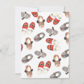 Kerstmis pyjama feestje Sleepover Verjaardag Kaart (Achterkant)