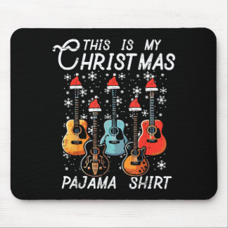 Kerstmis Pyjama Shirt Gitaren Xmas Rock Mannen Jon Muismat