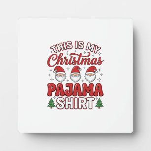 Kerstmis Pyjama Shirt Gnome Vakantie Ontwerp Fotoplaat