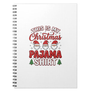 Kerstmis Pyjama Shirt Gnome Vakantie Ontwerp Notitieboek