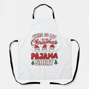 Kerstmis Pyjama Shirt Gnome Vakantie Ontwerp Schort