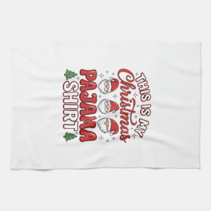 Kerstmis Pyjama Shirt Gnome Vakantie Ontwerp Theedoek