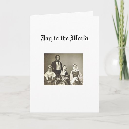 Kerstmis - Quaker Familie Feestdagen Kaart (Voorkant)