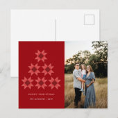 Kerstmis quilt ster Vakantiedesign Feestdagenkaart (Voorkant / Achterkant)