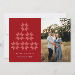 Kerstmis quilt ster Vakantiedesign Feestdagenkaart