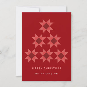 Kerstmis Quilt ster Vakantiedesign Feestdagenkaart
