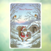 Kerstmis raamfolie vintage raamsticker (Vel 3)