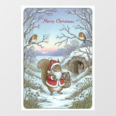 Kerstmis raamfolie vintage raamsticker (Vel)