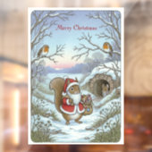Kerstmis raamfolie vintage raamsticker (Vel 2)