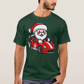 Kerstmis Racing Kerstman T-shirt