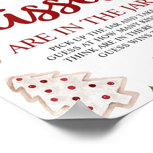 Kerstmis raden hoeveel kussen Baby shower spel Poster (Hoek)