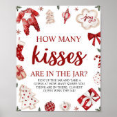 Kerstmis raden hoeveel kussen Baby shower spel Poster (Voorkant)