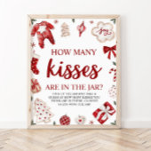 Kerstmis raden hoeveel kussen Baby shower spel Poster