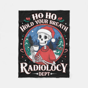 Kerstmis Radiologie Tech Skelet X-ray Tech Ct Mri Fleece Deken