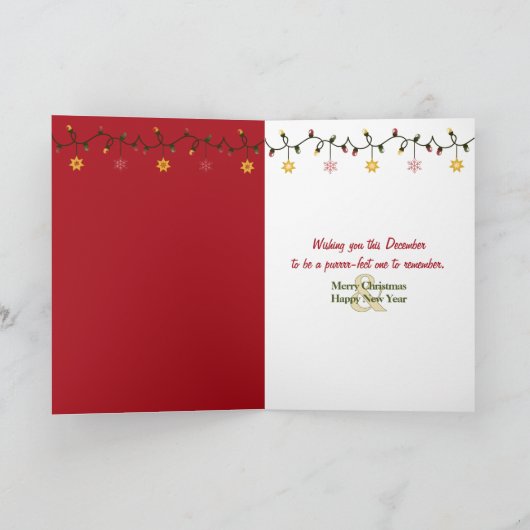 Kerstmis Ragdoll kat met een kerstman hoed Kaart (Binnen)