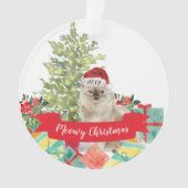Kerstmis Ragdoll kat Ornament (voorkant)