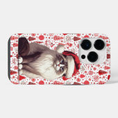 Kerstmis Ragdoll kat, Xmas Kerstman Ragdoll kitten iPhone Hoesje (Achterkant horizontaal)