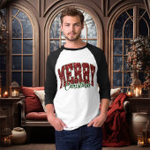 Kerstmis Ragland mouw T-shirt