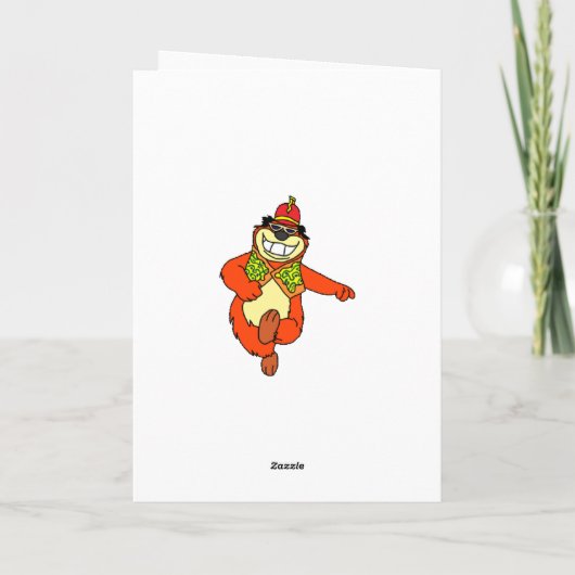 Kerstmis Raindeer Feestdagen Kaart (Achterkant)