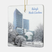 Kerstmis Raleigh NC Science Museum Wereldbol Keramisch Ornament (Links)