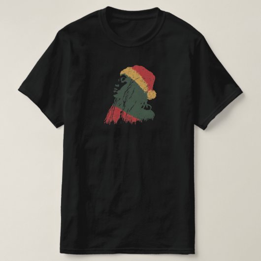 Kerstmis Rastafari-vrouw T-shirt (Design voorkant)