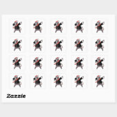 Kerstmis Rat Dabbing Vierkante Sticker (Vel)
