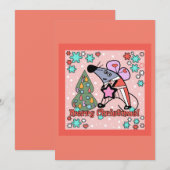 Kerstmis, rat kaart (Voorkant / Achterkant)