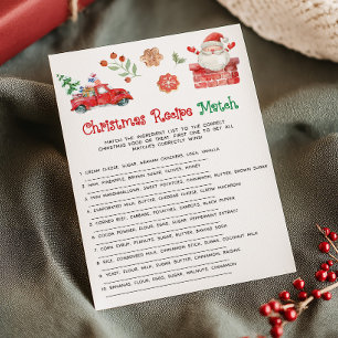 Kerstmis Recept Wedstrijd Spel Feestdagenkaart
