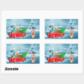 Kerstmis Rechthoekige Sticker (Vel)