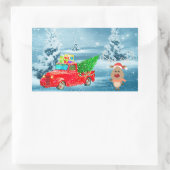 Kerstmis Rechthoekige Sticker (Tas)