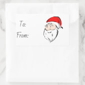 Kerstmis Rechthoekige Sticker (Tas)