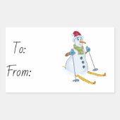 Kerstmis Rechthoekige Sticker (Voorkant)