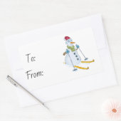 Kerstmis Rechthoekige Sticker (Envelop)