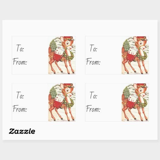 Kerstmis Rechthoekige Sticker (Vel)