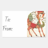 Kerstmis Rechthoekige Sticker (Voorkant)