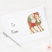 Kerstmis Rechthoekige Sticker (Envelop)