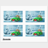 Kerstmis Rechthoekige Sticker (Vel)