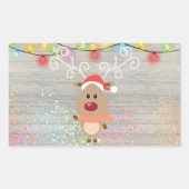 Kerstmis Rechthoekige Sticker (Voorkant)