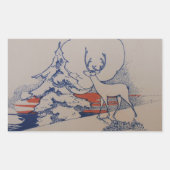 Kerstmis Rechthoekige Sticker (Voorkant)