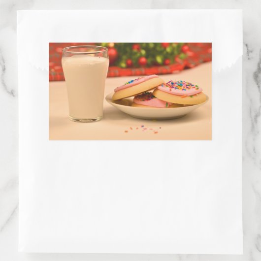 Kerstmis Rechthoekige Sticker (Tas)