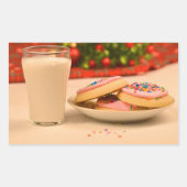 Kerstmis Rechthoekige Sticker (Voorkant)