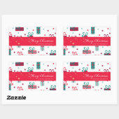 Kerstmis Rechthoekige Sticker (Vel)