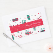Kerstmis Rechthoekige Sticker (Envelop)
