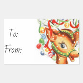 Kerstmis Rechthoekige Sticker (Voorkant)