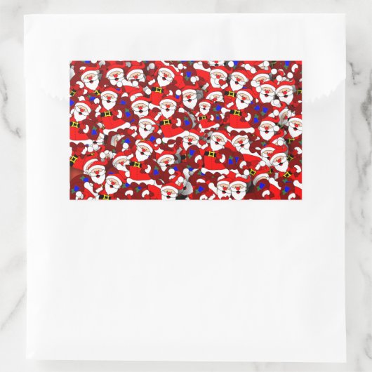 Kerstmis Rechthoekige Sticker (Tas)