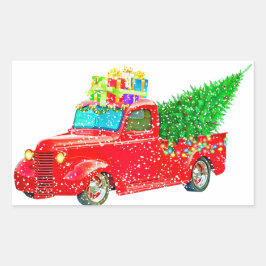 Kerstmis Rechthoekige Sticker